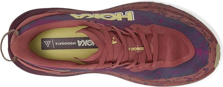 Hoka Speedgoat 6 Women's Shoes Rouge/Black Cherry : 9.5 B - Medium, Synthetic/Textile - Image 2