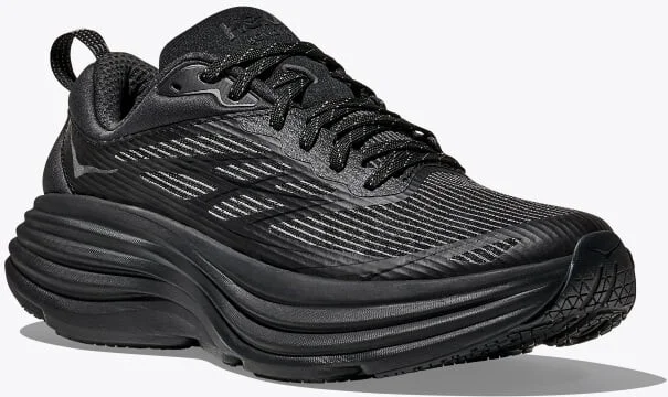 HOKA Stealth/Tech Bondi 8 Caged Shoes in Black/Black - Image 6