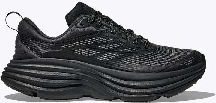HOKA Stealth/Tech Bondi 8 Caged Shoes in Black/Black