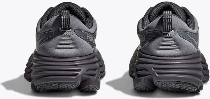 HOKA Stealth/Tech Bondi 8 Caged Shoes in Charcoal Grey/Grey Skies - Image 5