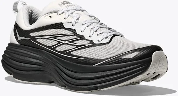 HOKA Stealth/Tech Bondi 8 Caged Shoes in Frost/Black - Image 6