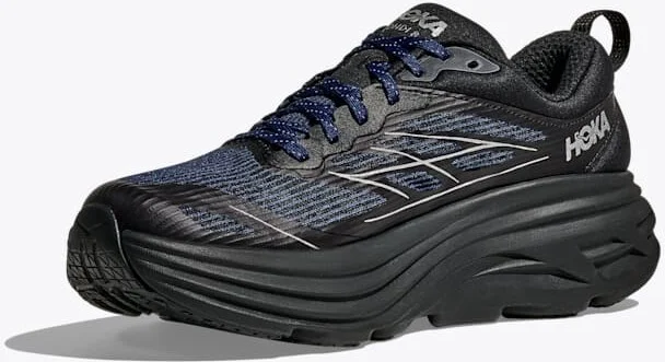 HOKA Stealth/Tech Bondi 8 Caged Shoes in Midnight Blue/Black - Image 3
