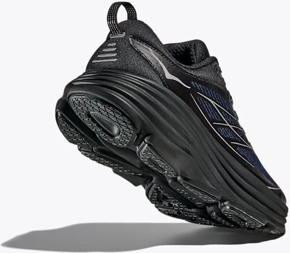 HOKA Stealth/Tech Bondi 8 Caged Shoes in Midnight Blue/Black - Image 4