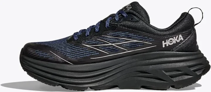 HOKA Stealth/Tech Bondi 8 Caged Shoes in Midnight Blue/Black - Image 8