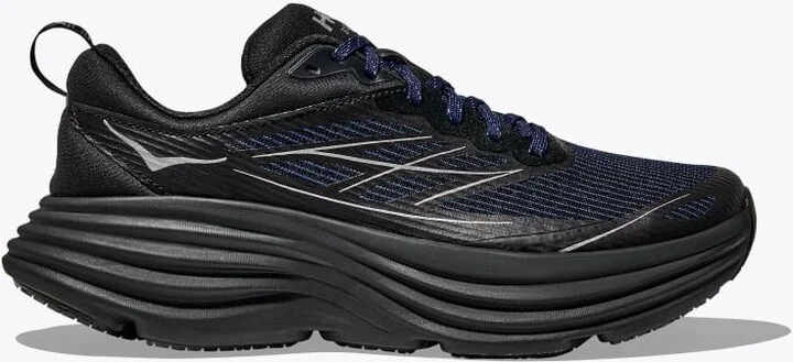 HOKA Stealth/Tech Bondi 8 Caged Shoes in Midnight Blue/Black