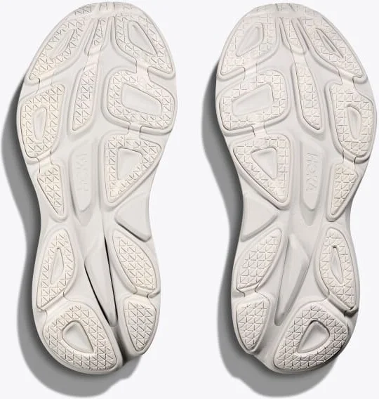 HOKA Stealth/Tech Bondi 8 Caged Shoes in White/Cosmic Grey - Image 7