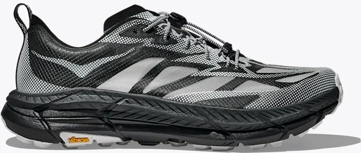 HOKA Stealth/Tech Mafate Speed 4 Lite Shoes in Black/White