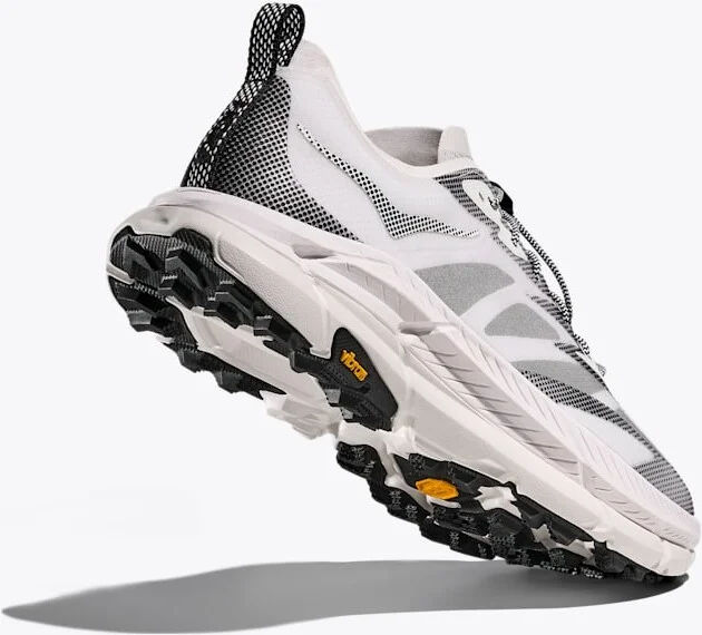 HOKA Stealth/Tech Mafate Speed 4 Lite Shoes in White/Black - Image 4
