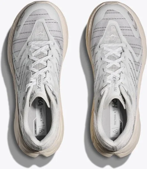 HOKA Stealth/Tech Tecton X 2 Shoes in White/Cosmic Grey - Image 2