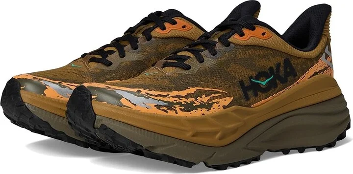 Hoka Stinson 7 Men's Shoes Honey/Antique Olive : 10.5 D - Medium, Textile