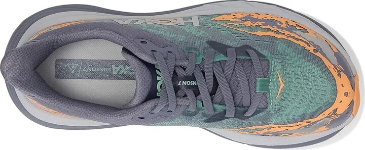 Hoka Stinson 7 Women's Shoes Grey Skies/Pale Tangerine : 11 B - Medium, Synthetic - Image 2