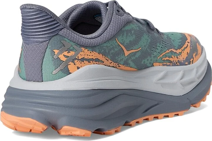 Hoka Stinson 7 Women's Shoes Grey Skies/Pale Tangerine : 11 B - Medium, Synthetic - Image 4