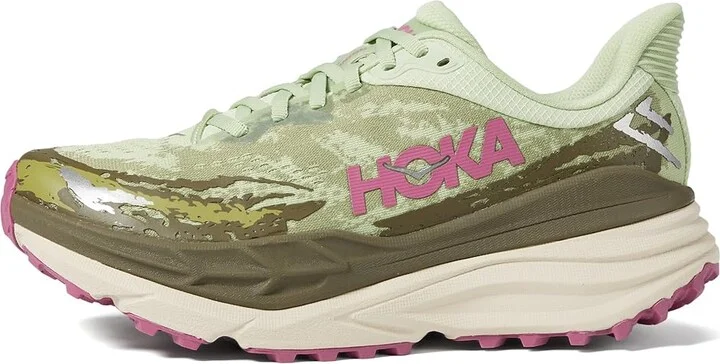 Hoka Stinson 7 Women's Shoes Seed Green/Beet Root : 5.5 B - Medium, Synthetic - Image 5