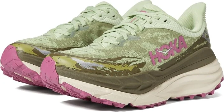 Hoka Stinson 7 Women's Shoes Seed Green/Beet Root : 5.5 B - Medium, Synthetic