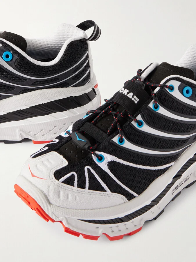 Hoka - Stinson Evo Og Rubber-trimmed Mesh Sneakers - Black - Image 4
