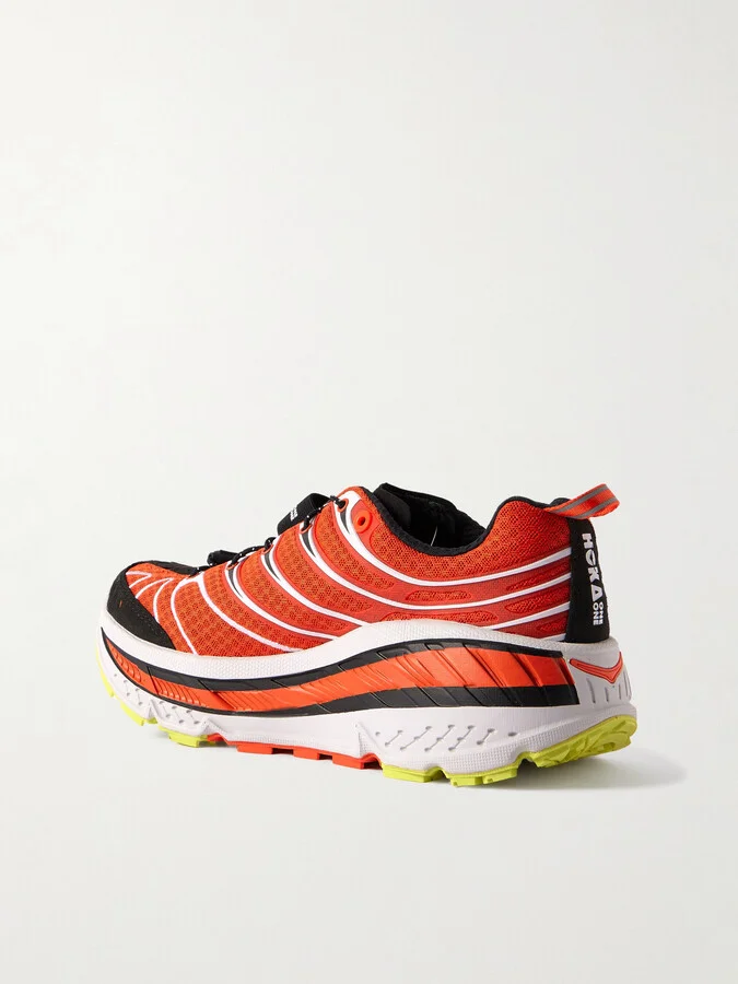 Hoka - Stinson Evo Og Rubber-trimmed Mesh Sneakers - Red - Image 3