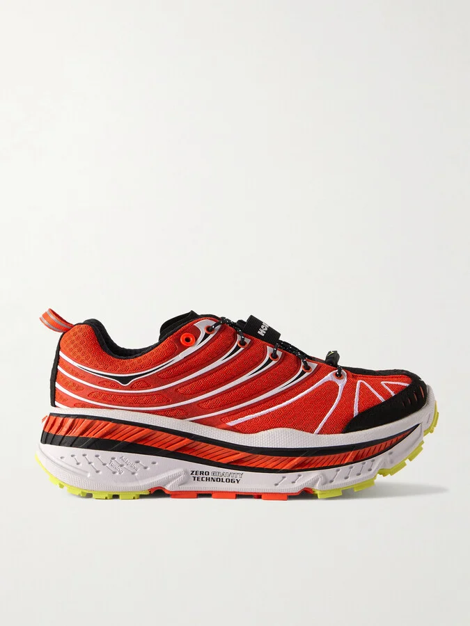 Hoka - Stinson Evo Og Rubber-trimmed Mesh Sneakers - Red