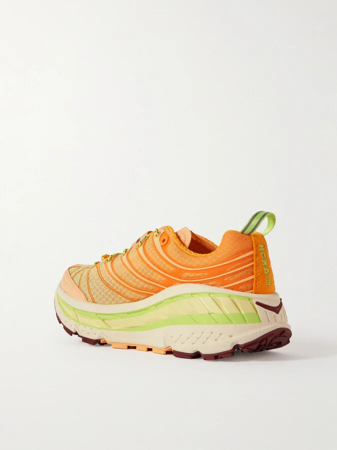 Hoka - Stinson Evo Og Rubber-trimmed Mesh Sneakers - Yellow - Image 3