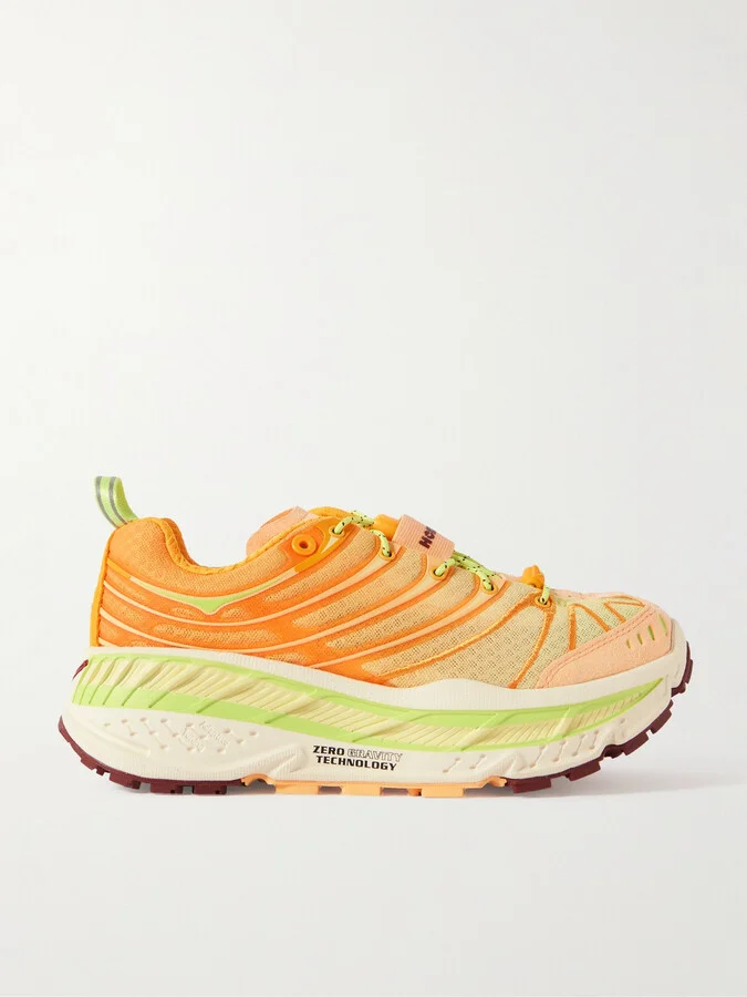 Hoka - Stinson Evo Og Rubber-trimmed Mesh Sneakers - Yellow