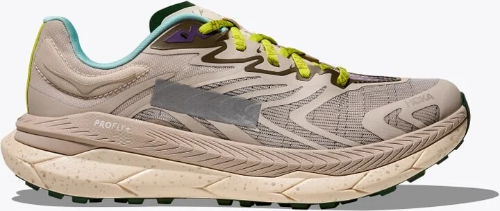 HOKA Tecton X 2 MAAP Shoes in Pumice Stone/Limeade