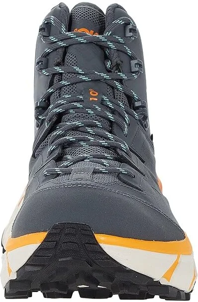 Hoka Tennine Hike GORE-TEX(r) Men's Shoes Castlerock/Persimmon Orange : 9 D - Medium, Textile - Image 5