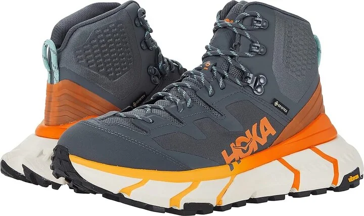 Hoka Tennine Hike GORE-TEX(r) Men's Shoes Castlerock/Persimmon Orange : 9 D - Medium, Textile