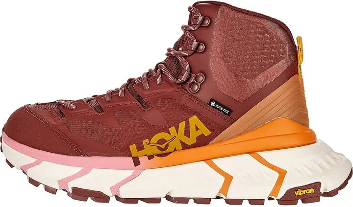 Hoka Tennine Hike GORE-TEX(r) Women's Shoes Cherry Mahogany/Strawberry Ice : 8.5 B - Medium, Textile - Image 6
