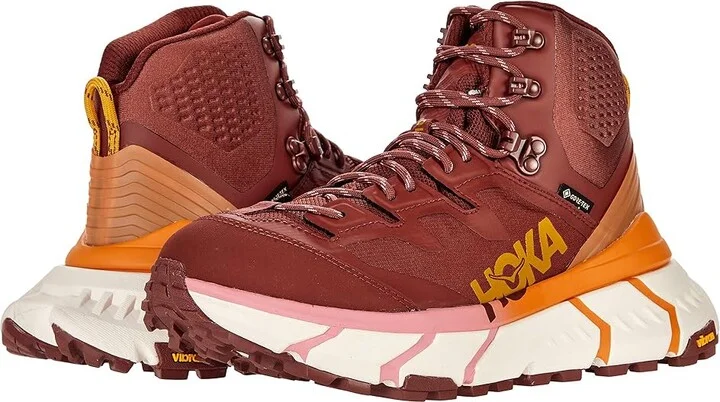 Hoka Tennine Hike GORE-TEX(r) Women's Shoes Cherry Mahogany/Strawberry Ice : 8.5 B - Medium, Textile