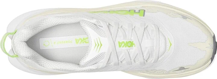Hoka Torrent 4 Women's Running Shoes White/Neon Lime : 9.5 B - Medium, Canvas/Rubber - Image 2