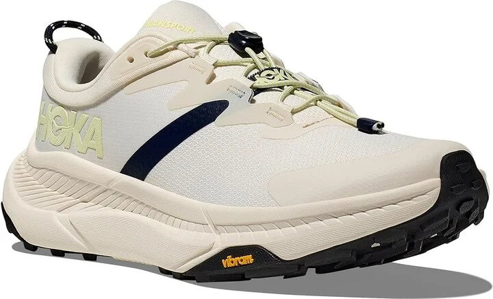 Hoka Transport Men's Shoes Alabaster/Varsity Navy : 15 D - Medium, Synthetic/Textile