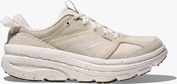 HOKA Vibrant Bloom Bondi B3LS Shoes in Frost/Pepper