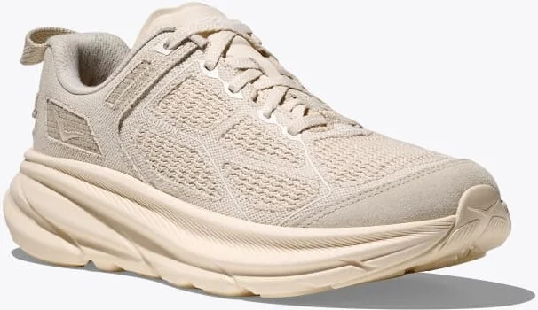 HOKA Vibrant Bloom Clifton One9 Shoes in Alabaster/Cielo Blue - Image 6