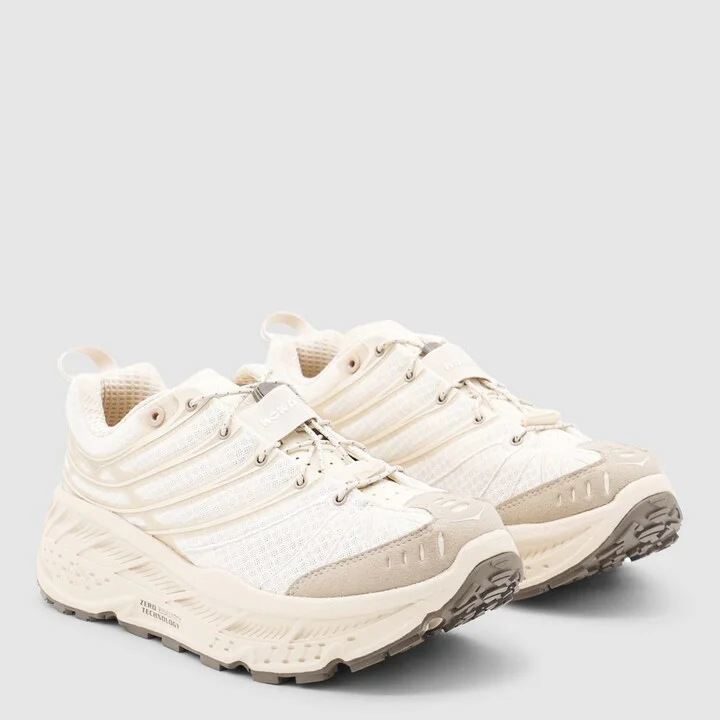 Hoka White And Beige Stinson Sneakers - Image 2