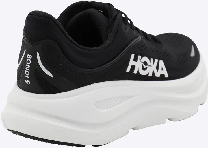 Hoka White And Black Bondi 9 Sneakers - Image 3