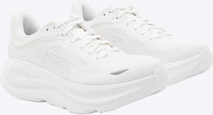 Hoka White Bondi 9 Sneakers - Image 2