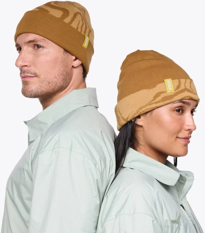 HOKA Winter Beanie Hiking Shoes in Honey/Wheat - Image 2