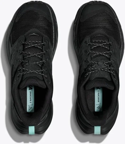 HOKA Women's Anacapa 2 Low GTX Shoes in Black/Black - Image 2