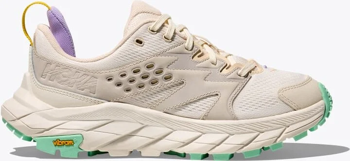 HOKA Women's Anacapa Breeze Low Shoes in Alabaster/Mint Fluorite
