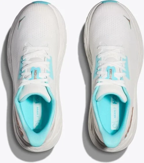 HOKA Women's Arahi 7 Shoes in Frost/Rose Gold - Image 2