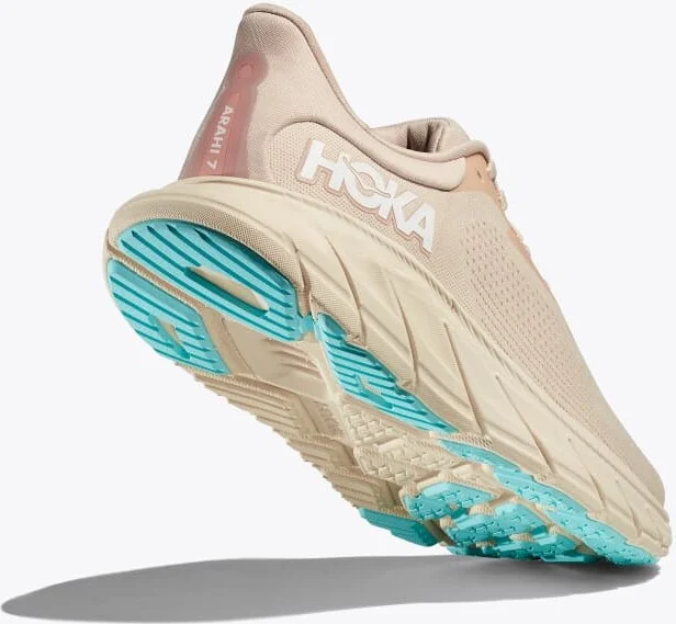 HOKA Women's Arahi 7 Shoes in Vanilla/Cream - Image 4