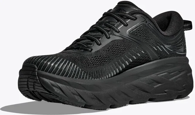 HOKA Women's Bondi 7 Shoes in Black/Black - Image 3