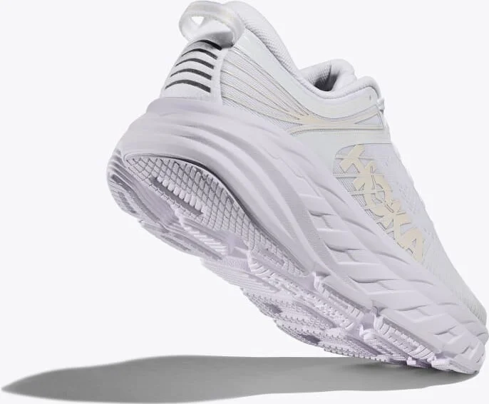 HOKA Women's Bondi 7 Shoes in White/White - Image 4