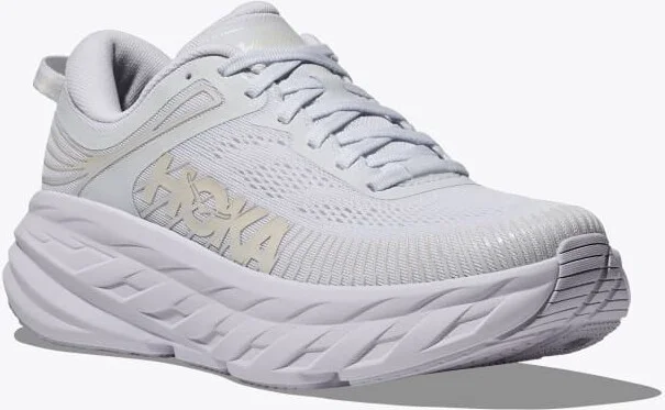 HOKA Women's Bondi 7 Shoes in White/White - Image 6