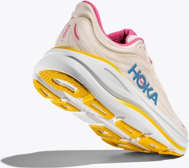 HOKA Women's Bondi 9 Shoes in Alabaster/Birch - Image 4