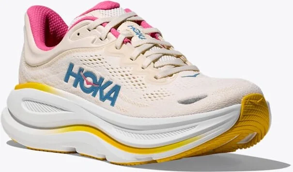 HOKA Women's Bondi 9 Shoes in Alabaster/Birch - Image 6