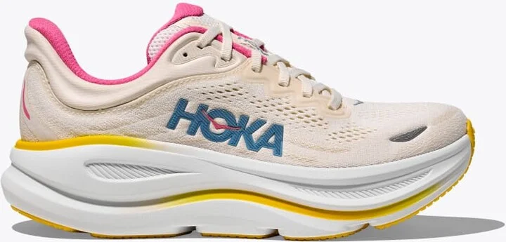 HOKA Women's Bondi 9 Shoes in Alabaster/Birch
