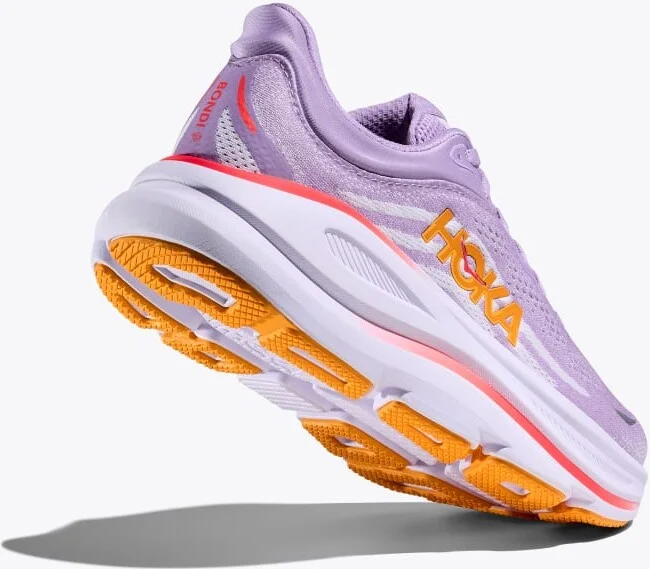 HOKA Women's Bondi 9 Shoes in Aster Flower/Starlight Glow - Image 4