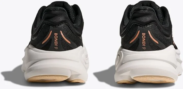 HOKA Women's Bondi 9 Shoes in Black/Rose Gold - Image 5