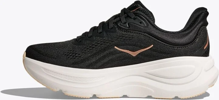 HOKA Women's Bondi 9 Shoes in Black/Rose Gold - Image 8