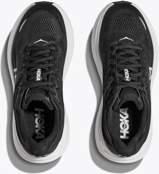HOKA Women's Bondi 9 Shoes in Black/White - Image 2